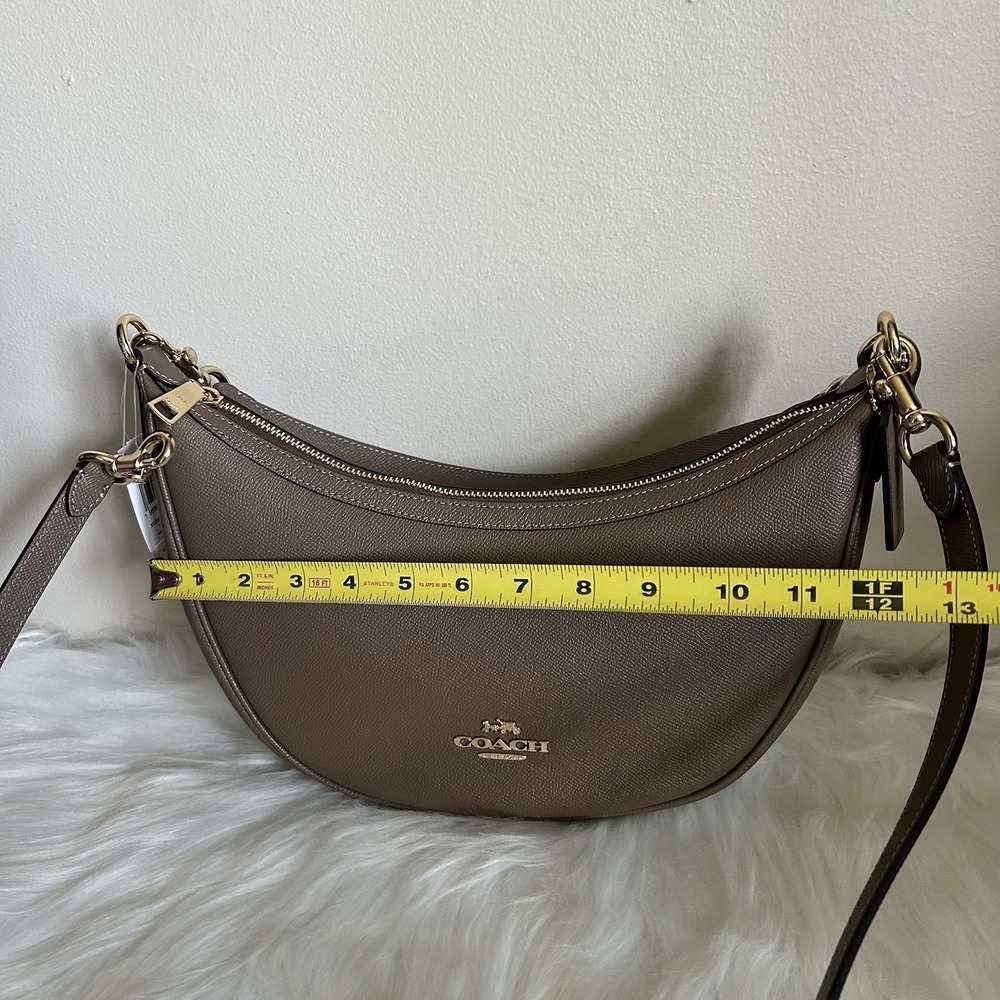 Coach Aria‎ Dark Stone Pebbled Leather Shoulder Bag CCL28 NEW - Picture 6 of 8